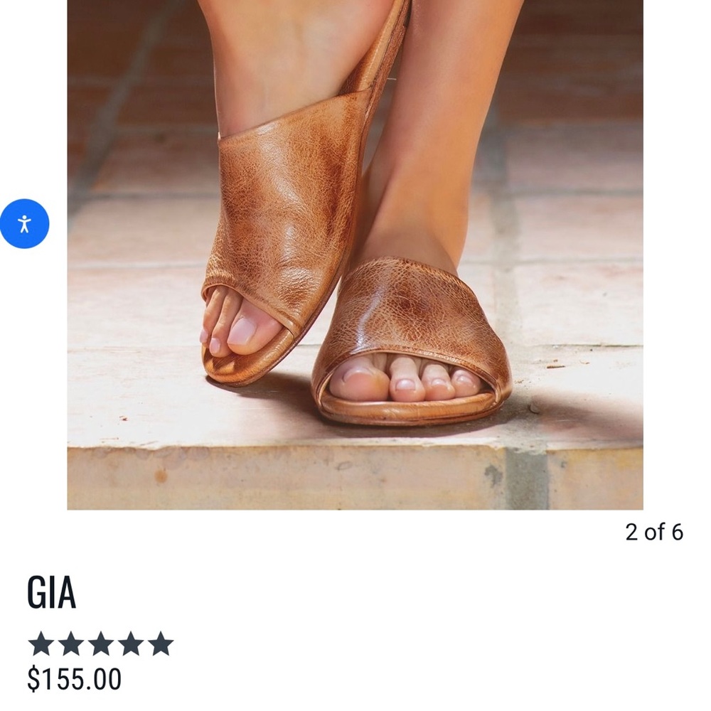 All-leather open toe slide. Leather bottom and a cushioned insole.